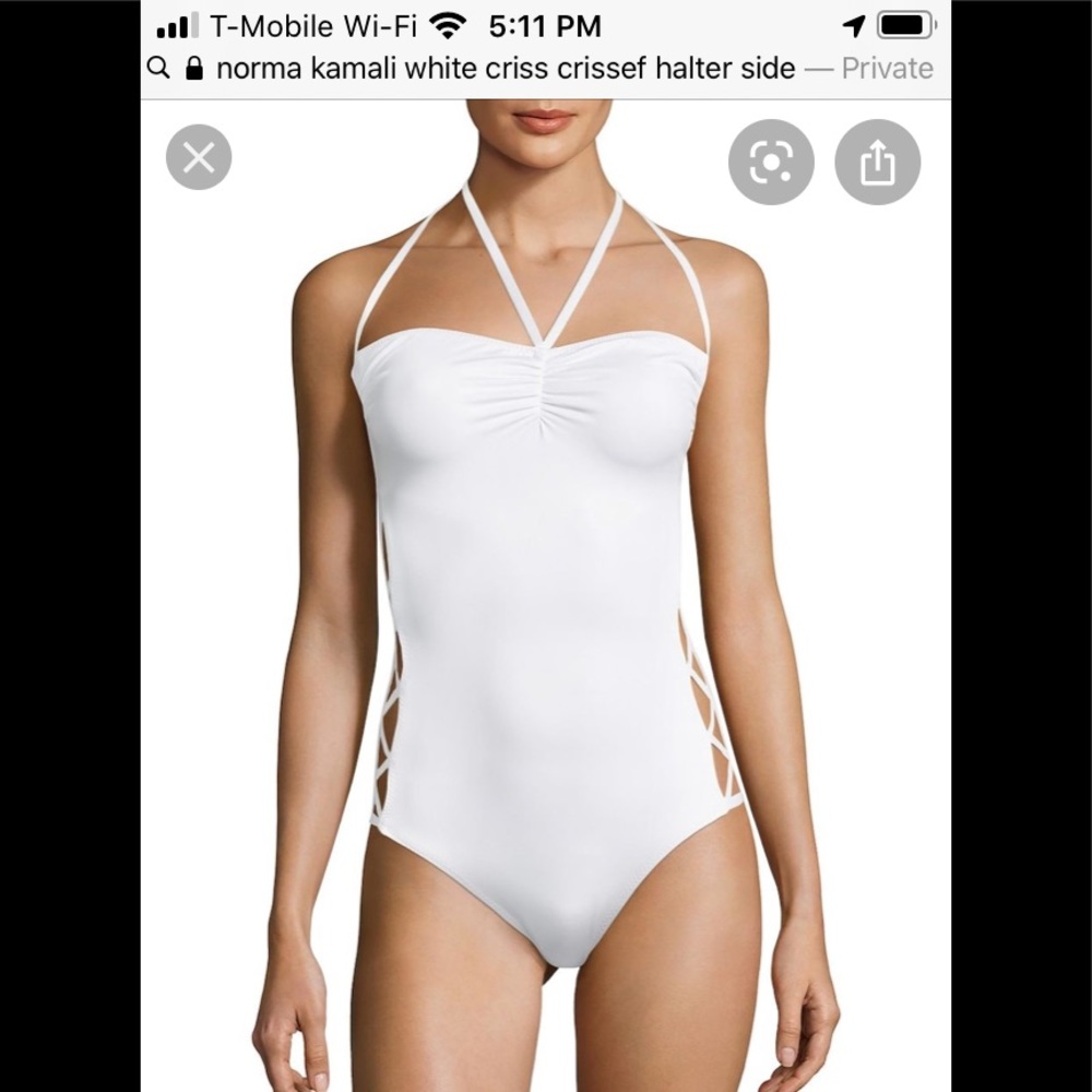 Norma Kamali white swimsuit size xs